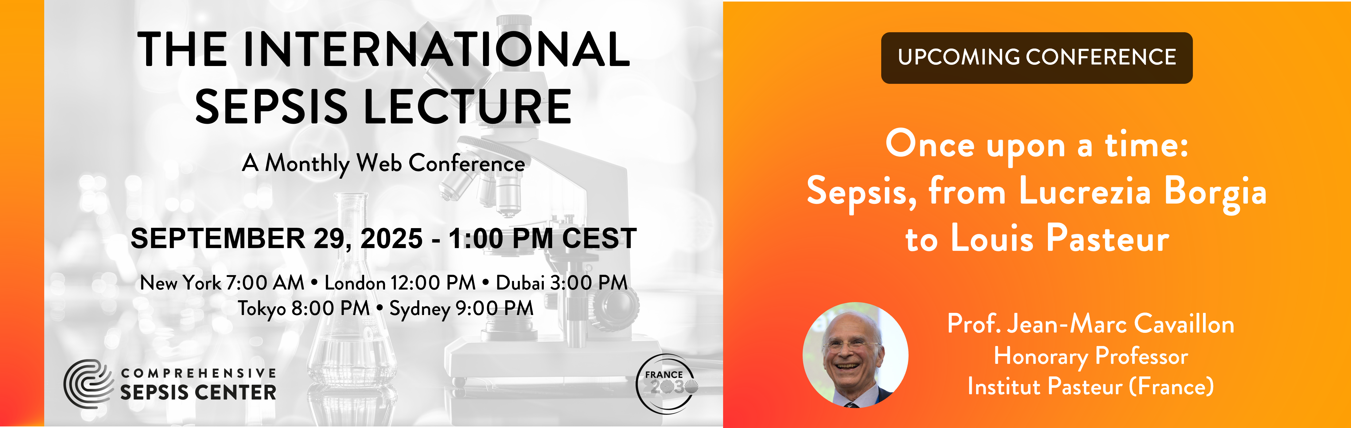 Annonce des webinaires sepsis