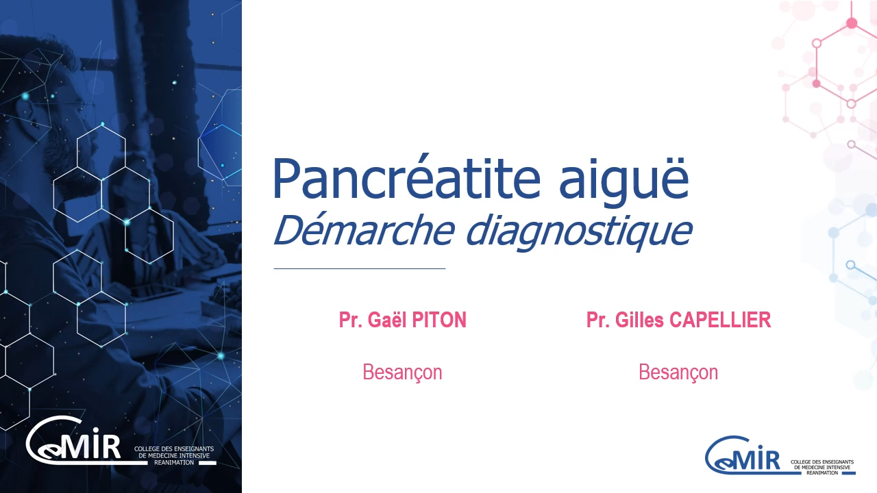 VIII.52.1 Pancréatite aiguë : démarche diagnostique