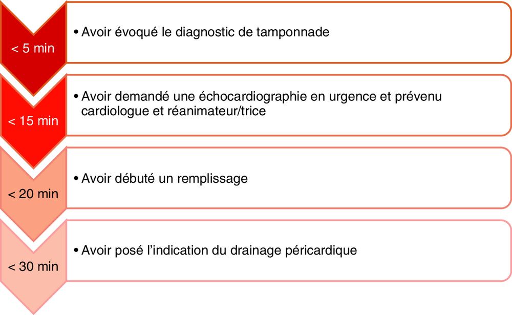 Frise chronologique des objectifs de prise en charge selon le délai