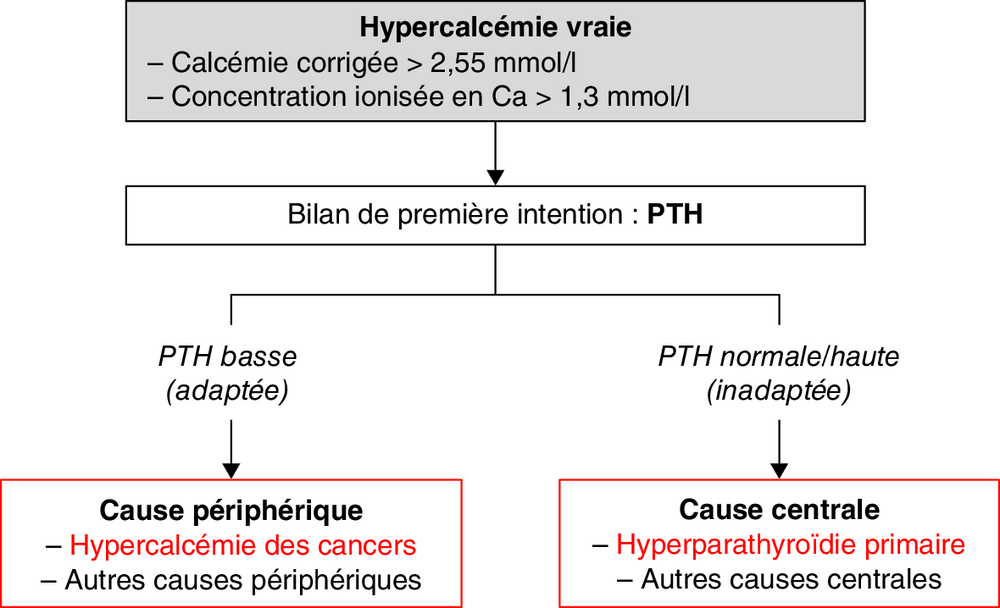 A Raisonnement simplifié devant une hypercalcémie