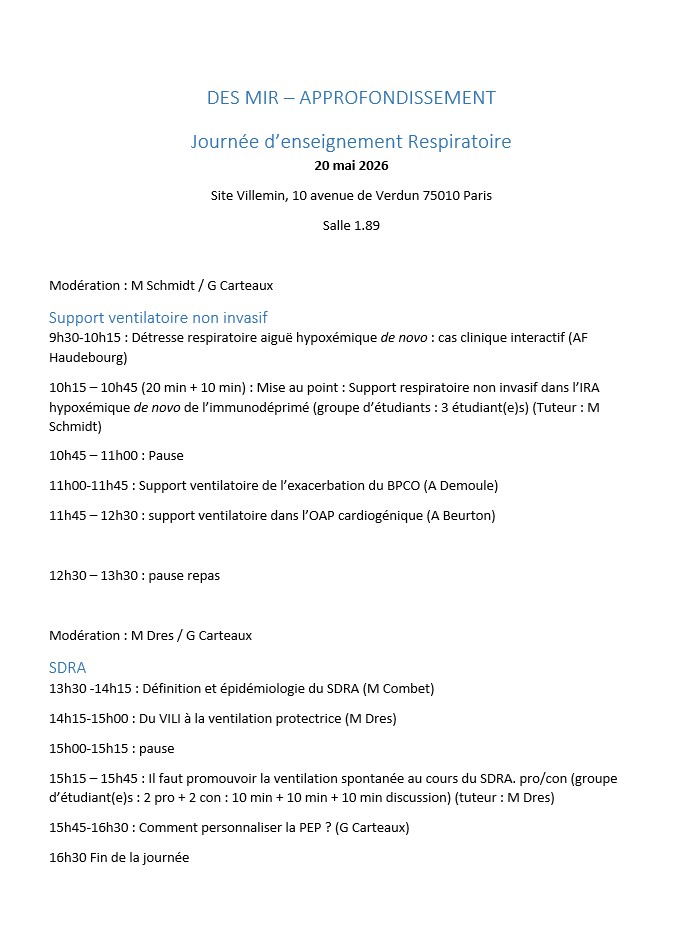 module respiratoire 2026 IDF